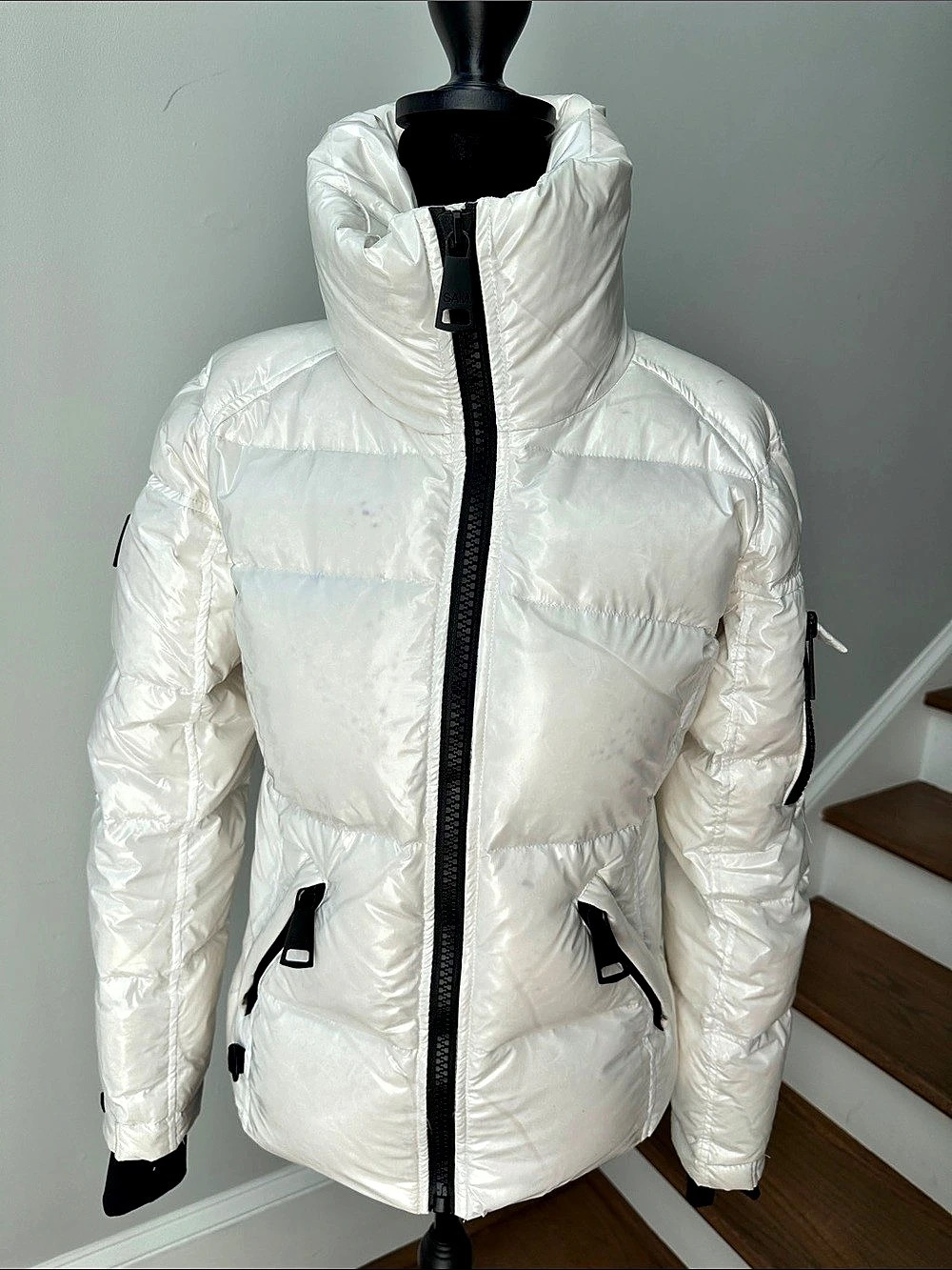 SAM. Freestyle Down Jacket. White Puffer Jacket XS